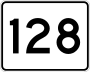 Route 128 marker