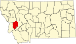 格拉尼特县在蒙大拿州的位置