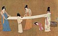 Emperor Huizong of Song, Ladies making silk, (a remake of an 8th-century original by artist Zhang Xuan)