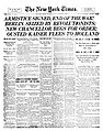 Image 2Front page of The New York Times on Armistice Day, 1918 (from Newspaper)