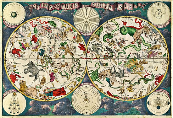 Celestial map from the 17th century