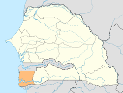 济金绍尔区于塞内加尔位置图
