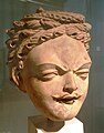 Head of a Serindian man, 6th-7th century terracotta, Tumshuq (Xinjiang).