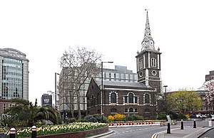 The Church of was in the City of London section of the parish