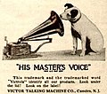 Nipper, His Master's Voice, Victor Talking Machine Company, RCA