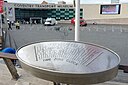 ☎∈ Time Zone Clock control panel in front of Coventry Transport Museum.