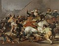 戈雅的《1808年5月2日的起义（西班牙语：El dos de mayo de 1808 en Madrid）》，他完成这幅画的两个月后才完成《1808年5月3日的枪杀》。