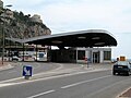 The Pont Saint-Ludovic / Ponte San Ludovico border crossing point between Menton, France and Ventimiglia, Italy
