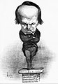 Lithograph of Victor Hugo by Honoré Daumier published 20 July 1849