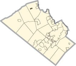 Location of Slatedale in Lehigh County, Pennsylvania