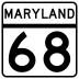 Maryland Route 68 marker