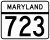 Maryland Route 723 marker