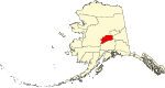 标示出迪纳利自治市镇Borough位置的地图