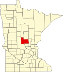 莫里森县在明尼苏达州的位置