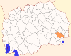 Location of Municipality of Strumica