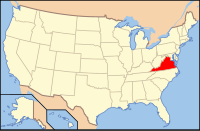 美國維吉尼亞州地圖