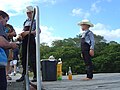 Mennonite Children selling peanuts near Lamanai in Belize.