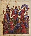 Miriam's dance, Tomić Psalter, c. 1360