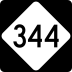 North Carolina Highway 344 marker
