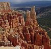 The fragile spires of the Bryce Canyon, called hoodoos