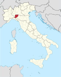 皮亚琴察省在意大利的位置