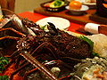 日本龙虾的刺身
