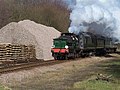 A view of the supplies used to construct the East Grinstead extension delivered here due to the ease of road access