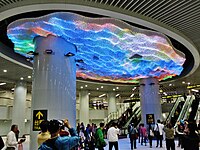 松山站穿堂公共艺术〈域见〉。