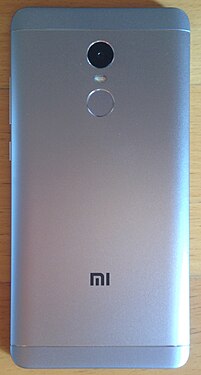 红米Note 4X银色版背面