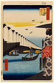 Yoroi Ferry, Koami-cho, from One Hundred Famous Views of Edo