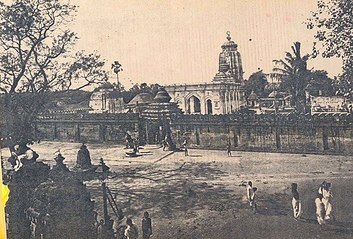 An old photo of Shri Shri Hari Baladev Jew bije temple, Baripada