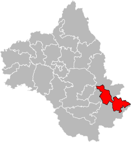 Situation of the canton of Millau-2 in the department of Aveyron