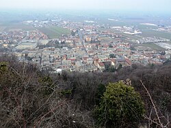 Cavour seen from its Rocca