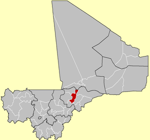 Location of the Cercle of Mopti in Mali