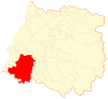 Location of the Cauquenes commune in the Maule Region