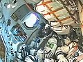 Pontes inside the Soyuz during launch to the ISS