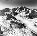 Mt. Bertha (upper left), Mt. Crillon (top), Fifty Years of Alaskan Statehood (right)