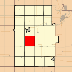 纽伯恩镇区在迪金森县的位置