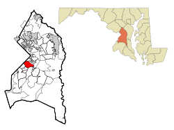 Location of Suitland-Silver Hill, Maryland