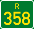 Regional route R358 shield