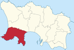 Location of Saint Brelade in Jersey