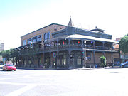 The historic Laird and Dines building built in 1893. Both J. A. Dines and Hugh E. Laird served as mayors of Tempe and this building, which was once a drug store, served as Tempe's unofficial City Hall during their administrations. (NRHP)