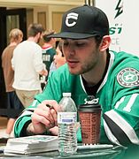 Dallas Stars player Tyler Seguin signing autographs at Galleria Dallas in 2014