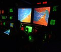 Large screen displays on USS John S. McCain, circa 1997. Destroyers have two displays while cruisers have four.