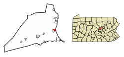 Location of Lewisburg in Union County, Pennsylvania.