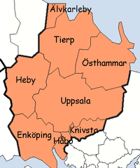 Map of Uppsala County