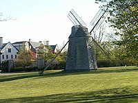 Old Wind Mill on the town green across from the Villa Maria convent