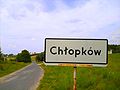 Entry sign, Chłopków, Poland