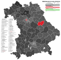 1986 Bavarian state election, Black is CSU, Red is SPD,