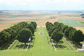 Villers-Bretonneux Military Cemetery viewed from the top of the tower in July 2008